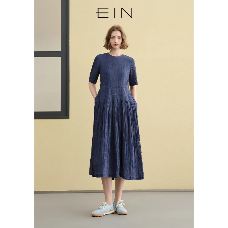 EIN/言【商场同款】纳米染连衣裙自由摇曳女装25夏季新款