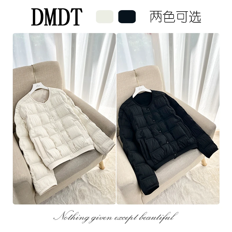 【DMDT服饰】 2025新品 “0压感”圆领保暖白鸭绒显瘦休闲羽绒服37716