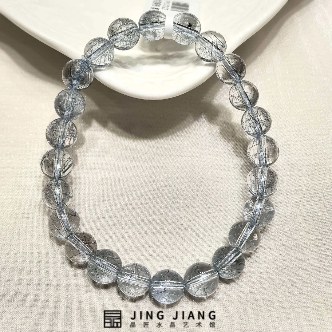 晶匠蓝钢丝发手串8mm+   编号H-JP57022