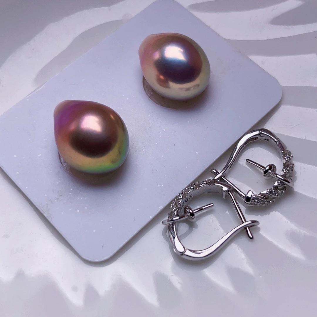 未镶嵌淡水珍珠耳饰D****R