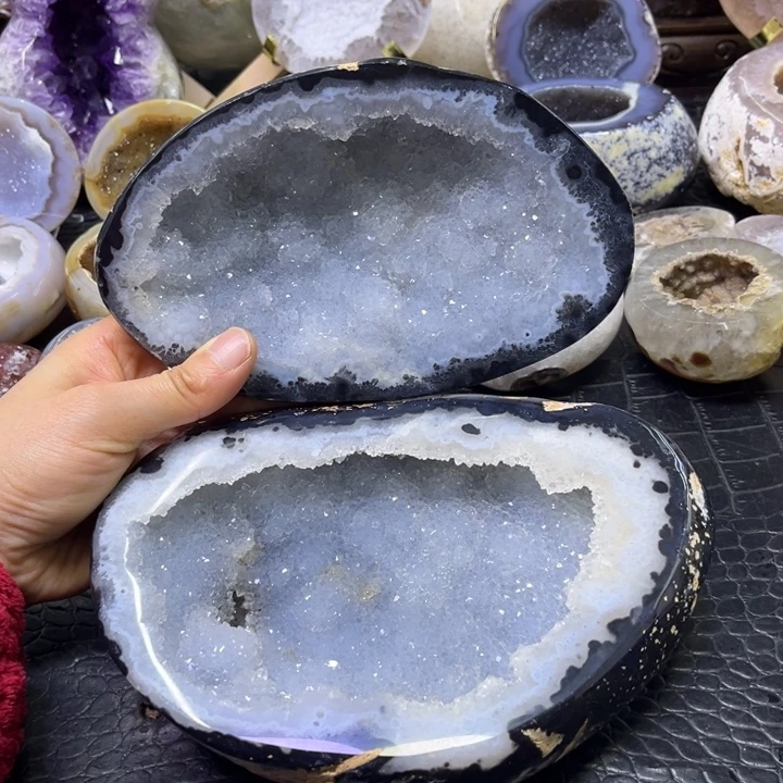 未镶嵌水晶珠宝半成品蓝晶花大盆