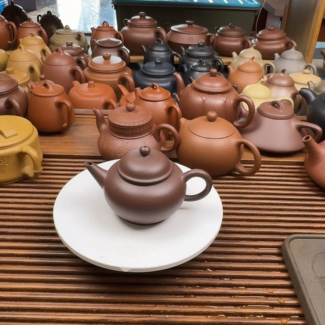 紫砂茶壶半手工制作