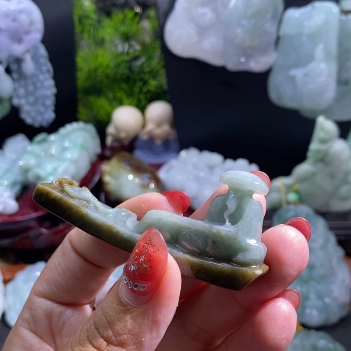 【闪购商品】颈饰未镶嵌翡翠鱼翁