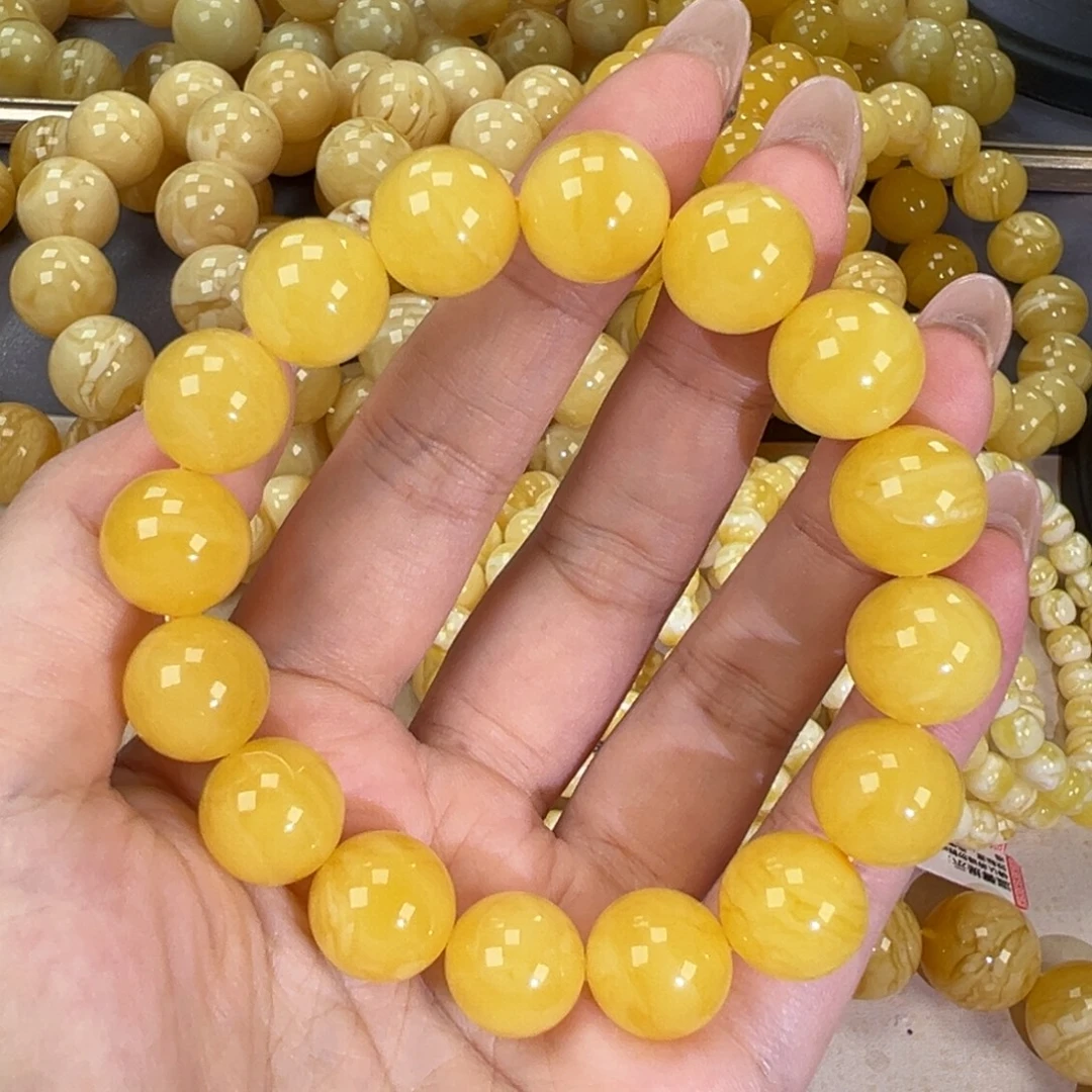 手链琥珀未镶嵌22.6焦皮