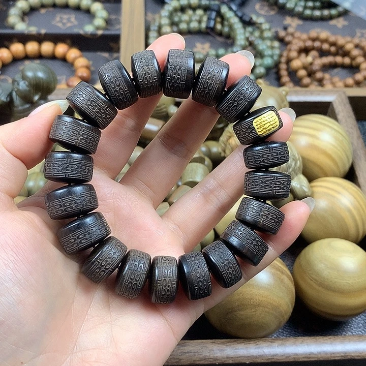 沉香木桶珠手串2.0