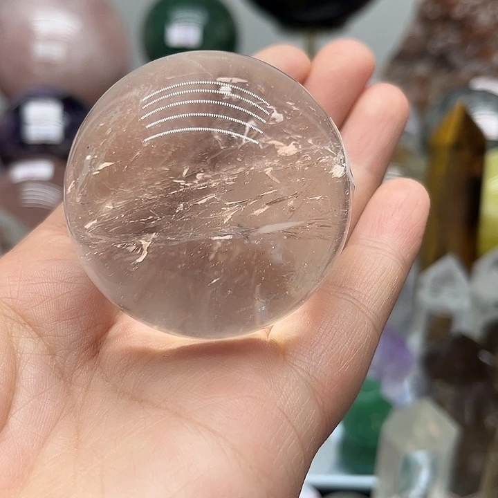 小***酱未镶嵌珠宝半成品水晶183克白水晶球