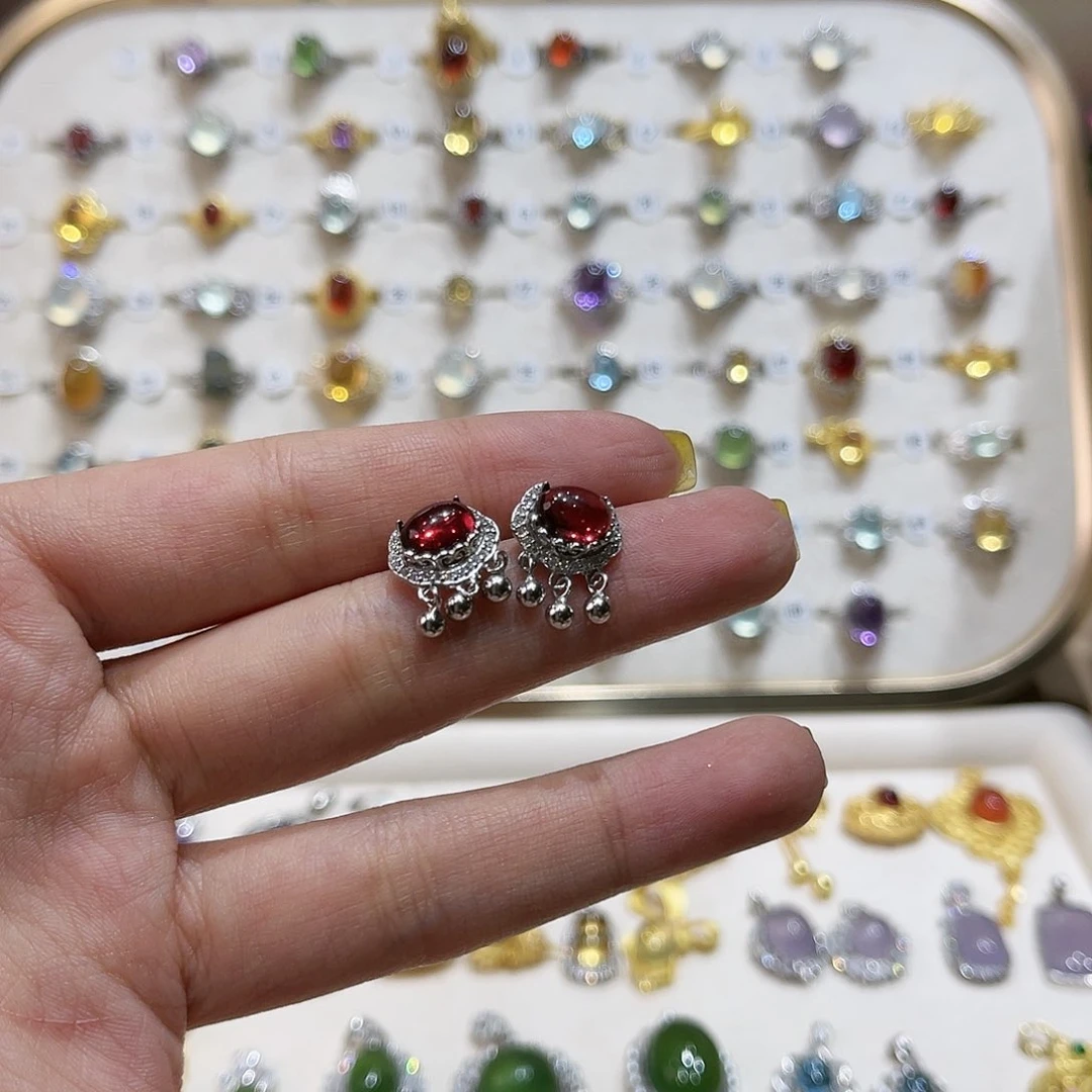 蛇纹石玉戒指银S925镶嵌拳****！