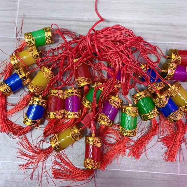 喜庆丝线鞭炮灯笼挂饰新年装饰用品氛围布置