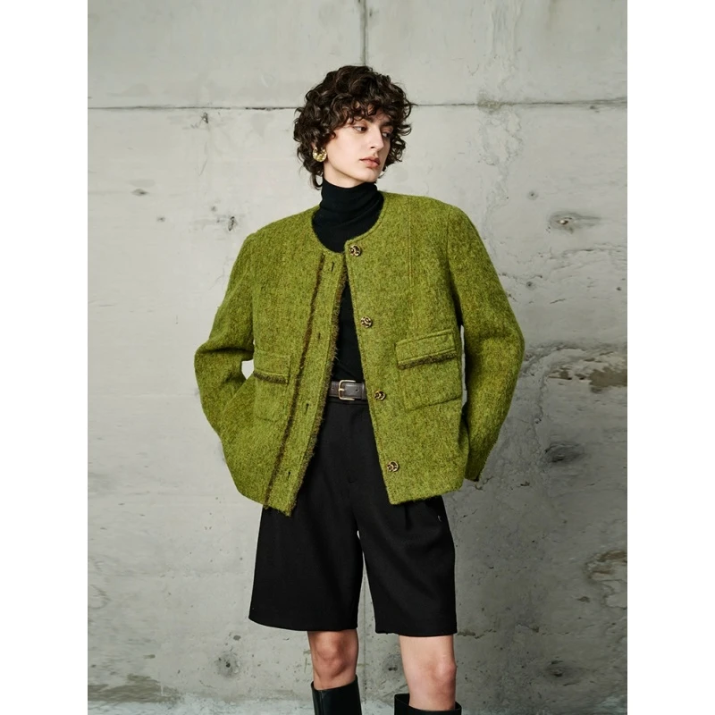 Ayuko｜重磅Vintage/意大利进口Paoletti羊腿袖流苏小香风外套6005