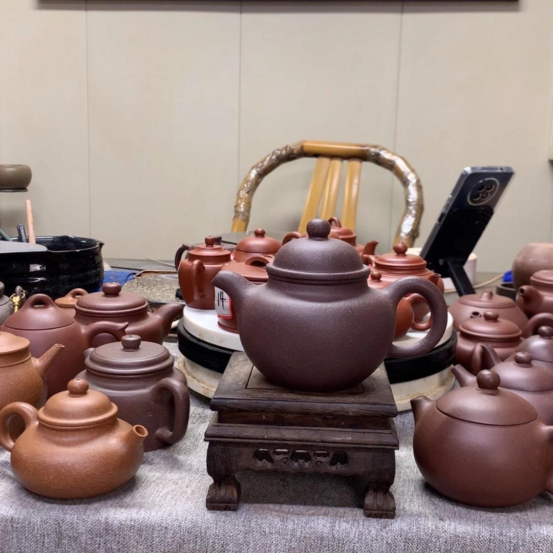 茶壶紫泥掇球300 C半手工制作