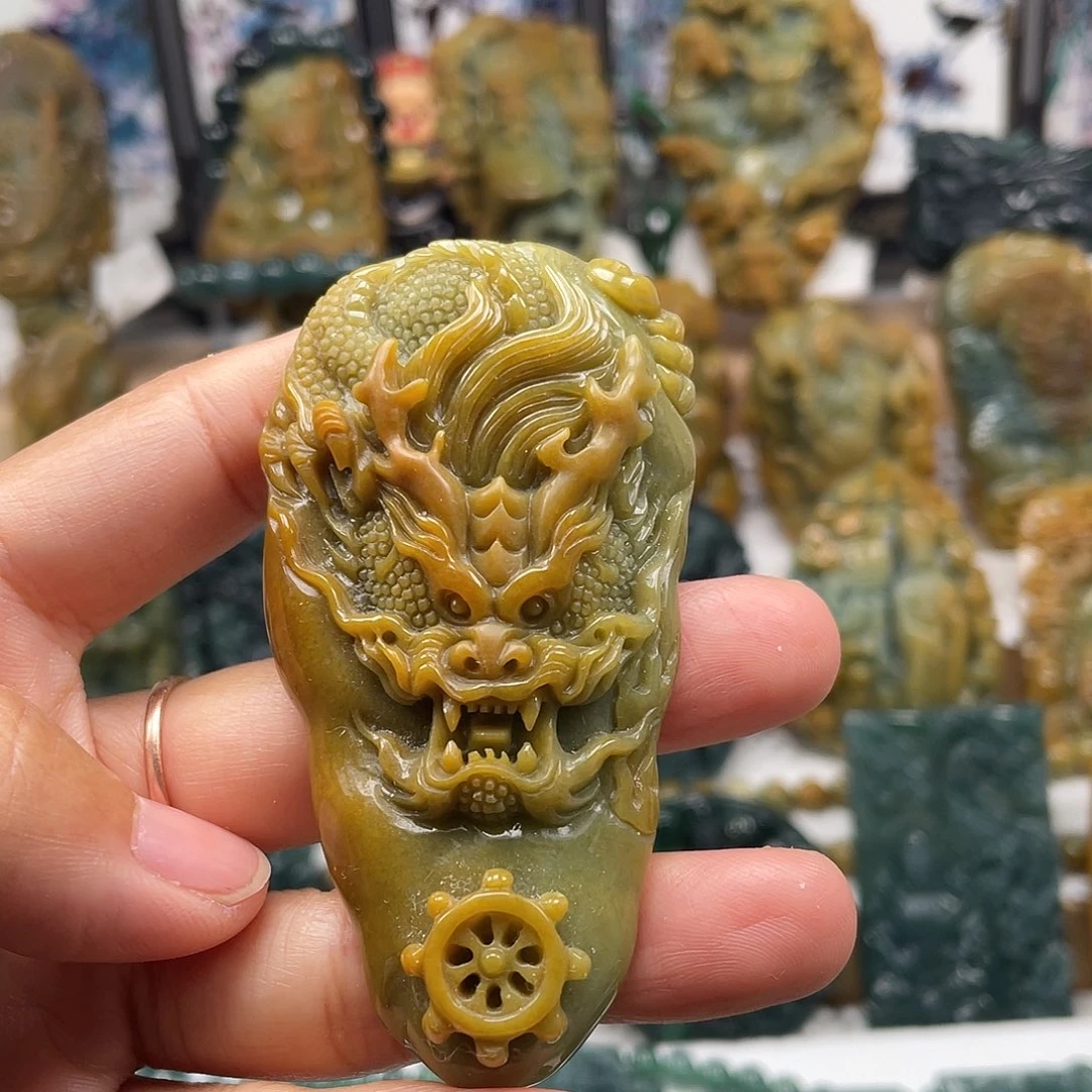 翡翠未镶嵌颈饰天然翡翠a货龙