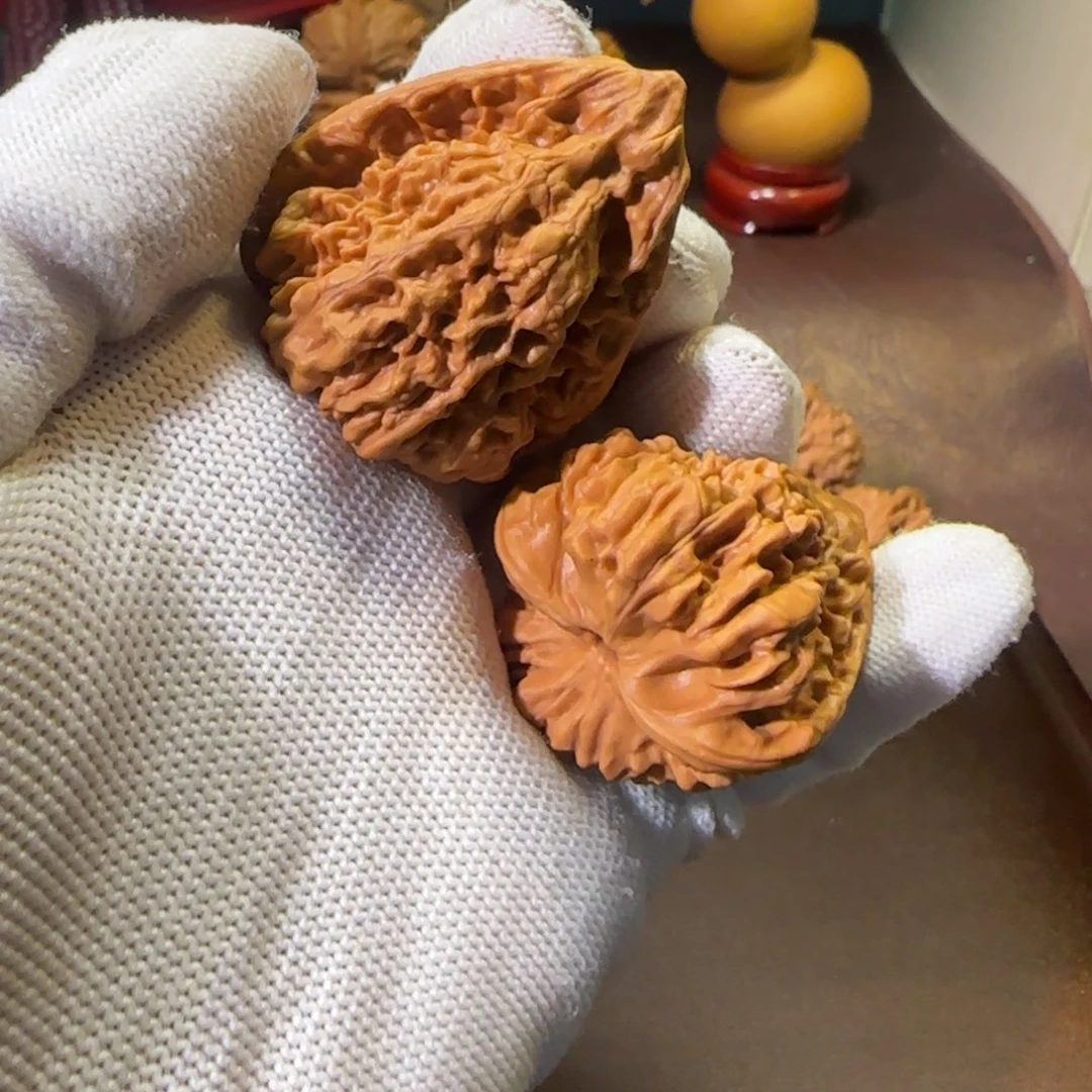 文玩核桃把件三角官帽