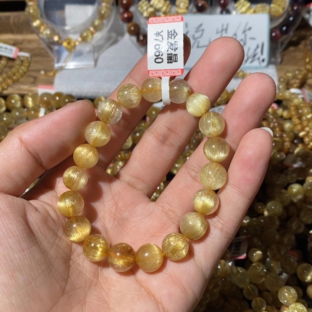 未镶嵌手链发晶10渐变丝绒