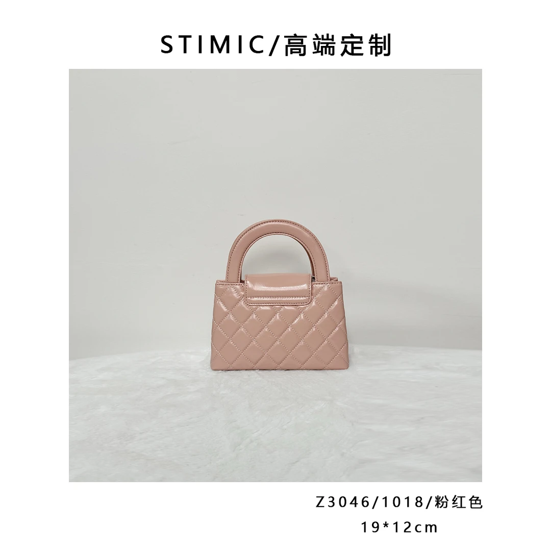 Z3046/1018/粉红色Paiyuge订制手工时尚女士单肩斜挎手提包QC1018
