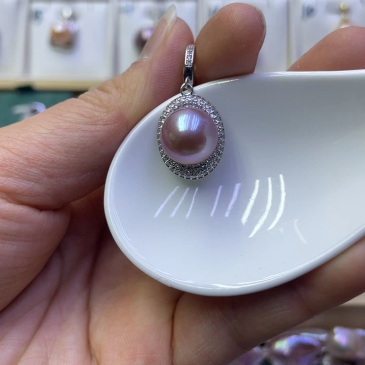 淡水珍珠吊坠(不含链)合金