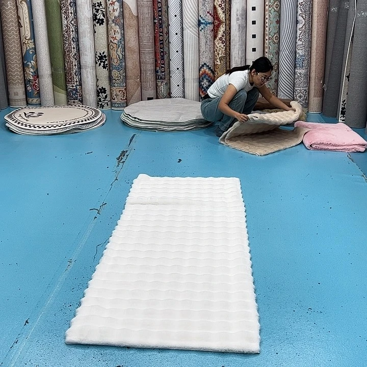 混纺80×200误差±1-3cm麂皮绒仿兔毛泡泡球特价福利