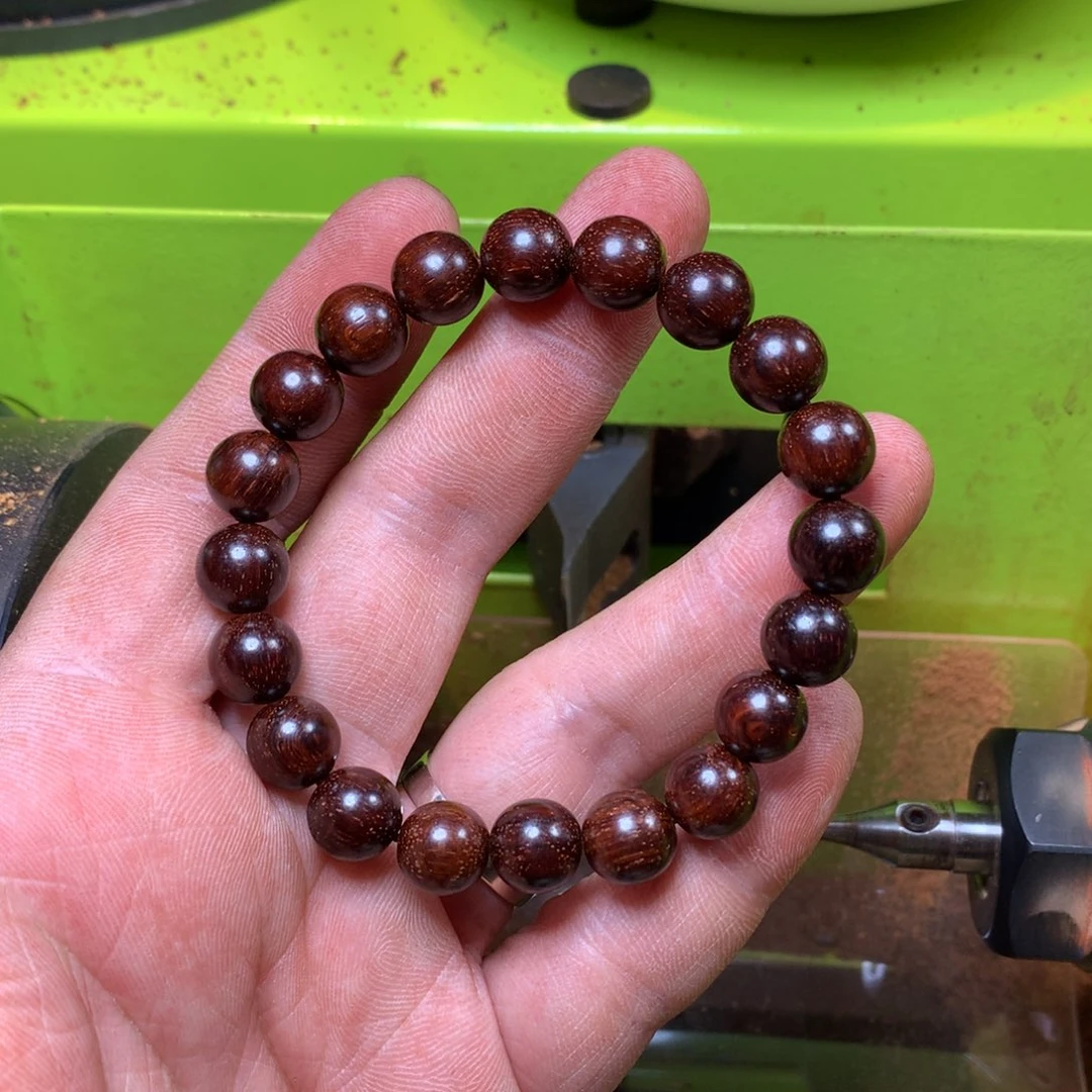 檀香紫檀（小叶紫檀）把件1.0单圈手串