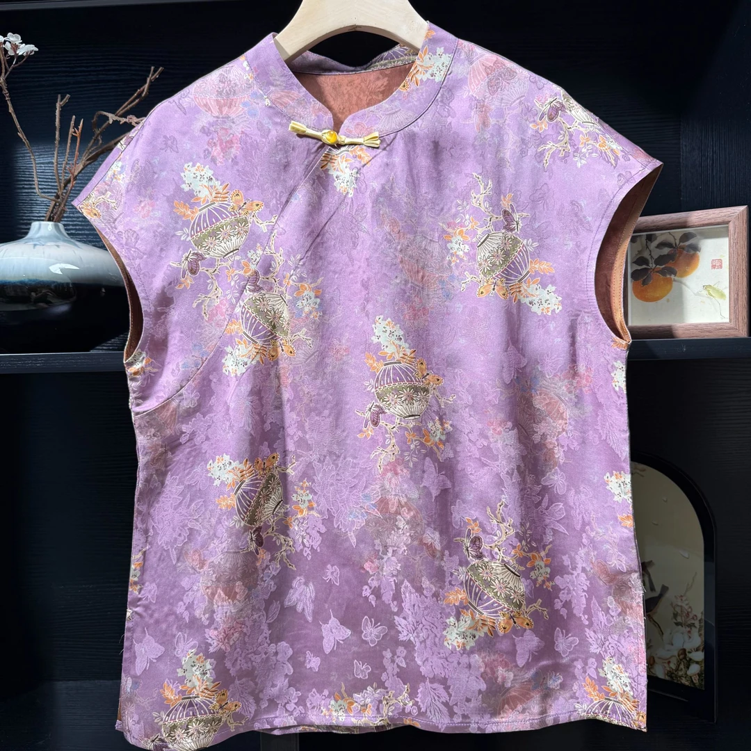 【紫风铃】中式改良复古气质小衫2512