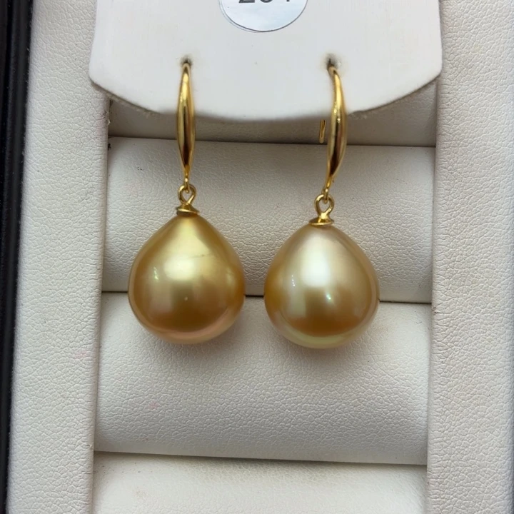 海水珍珠耳饰银S925镶嵌