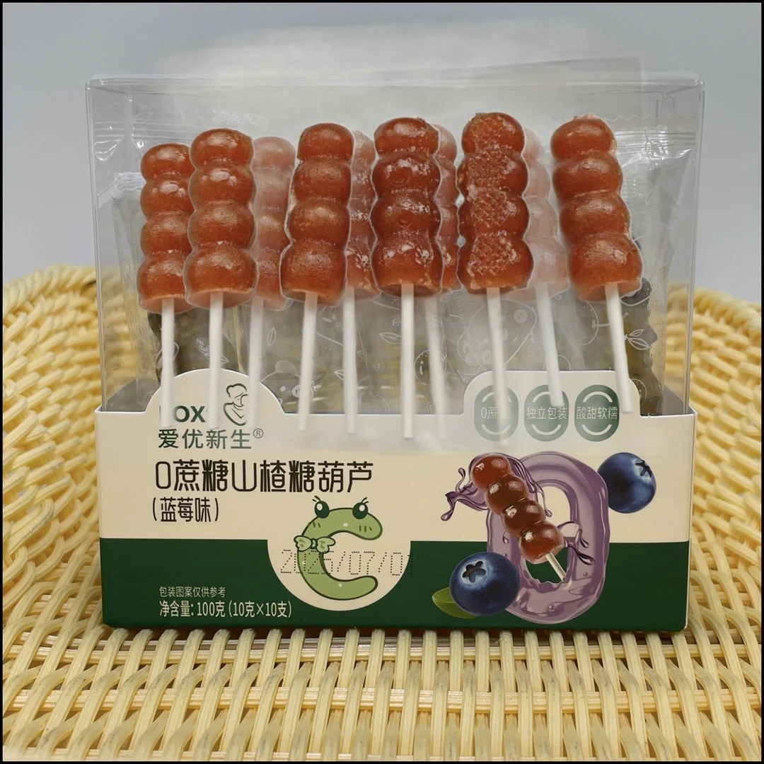 爱优新生山楂糖葫芦串酸甜开味独立宝宝零食