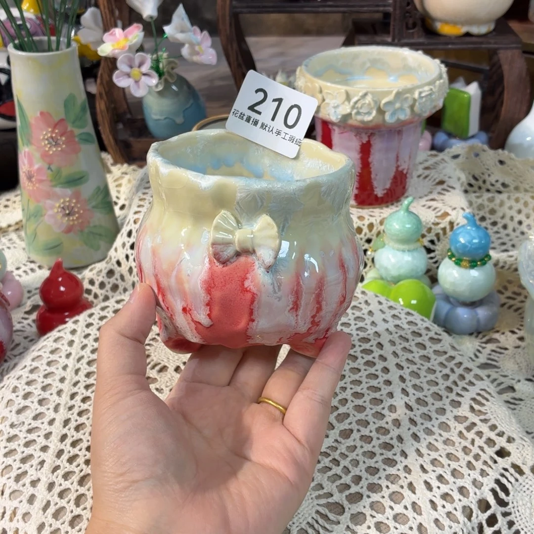 景德镇手工陶瓷花盆