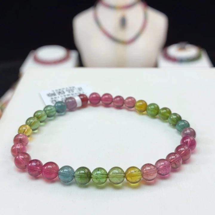 碧玺手链未镶嵌5.8mm±