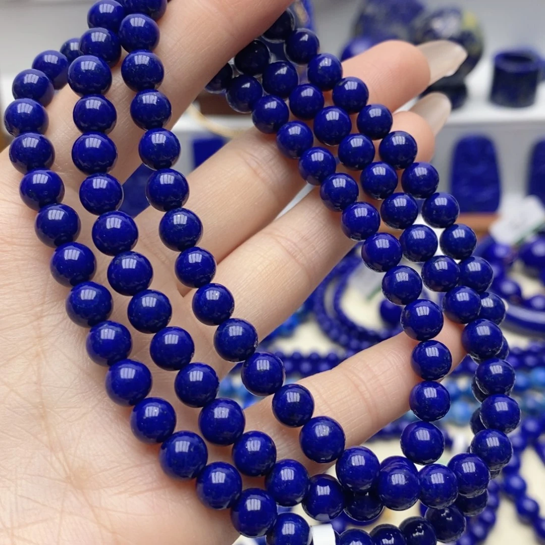 青金石未镶嵌手链6.7mm108