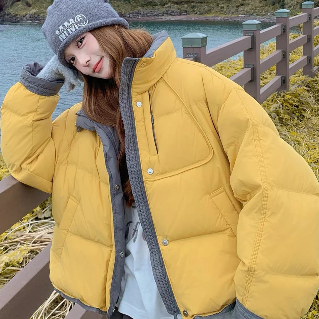 2502立领拼色加厚外套样板