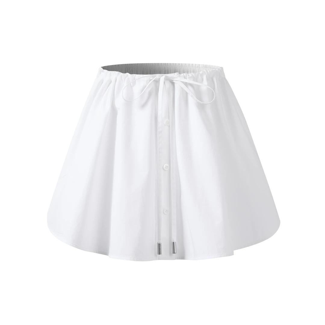 【品牌专属】双色可调节抽绳假两件A字裙裤 9143