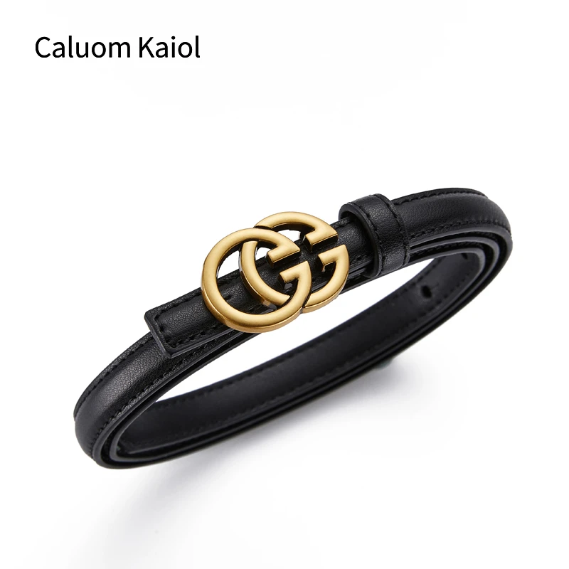 Caluom Kaiol官方正品女款皮带爆款百搭牛仔时尚简约女神腰带礼盒