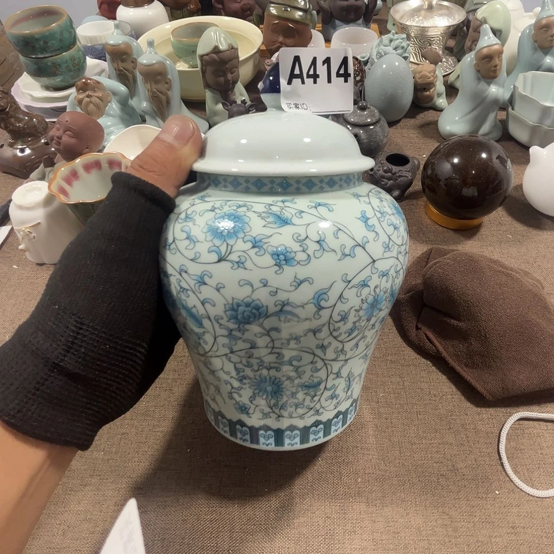 瓷片茶摆件工艺品摆件666