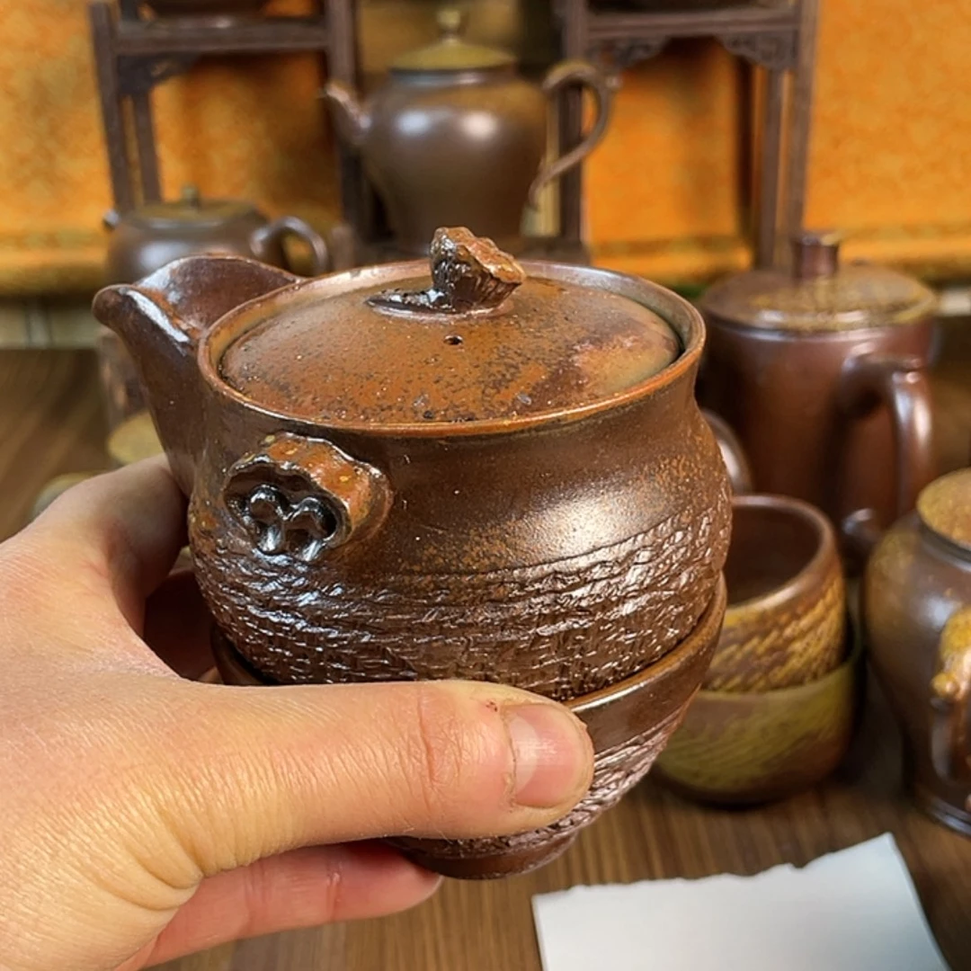 【闪购商品】柴烧宝瓶和主人杯瑕疵