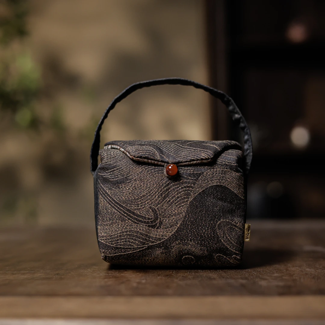 【慕白茶集】黑咖 小号拼接 香云纱一壶两杯（慢蓝S1052）