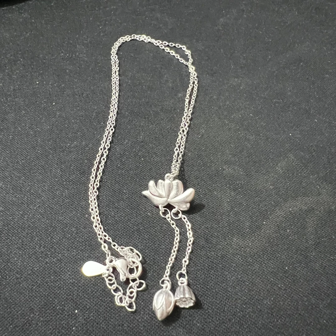 100 莲花两世欢吊坠项链 无礼盒