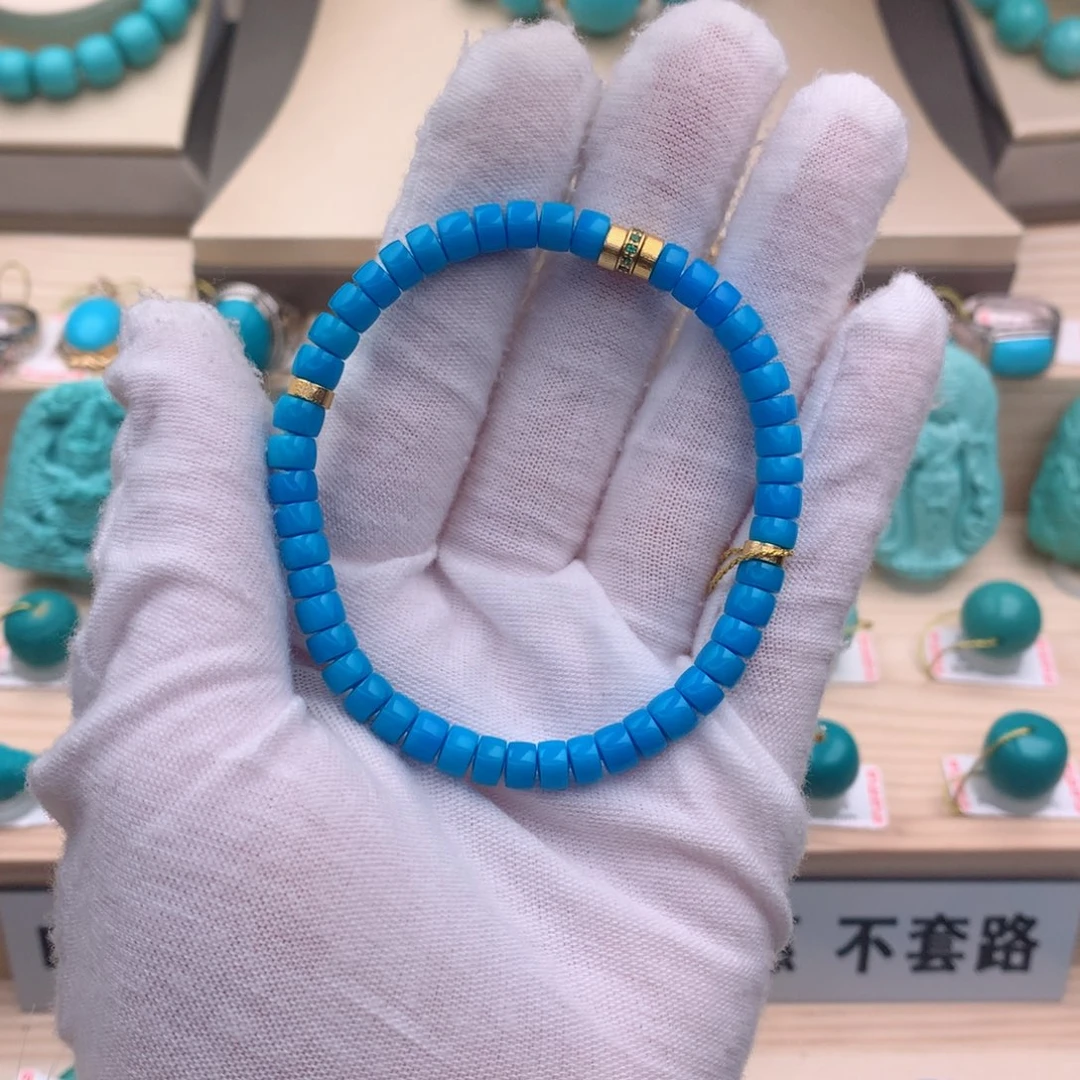 绿松石珠宝奇石18K金镶嵌