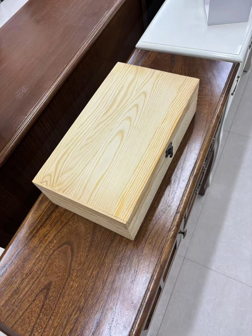 （尾货清仓 no退no换）35*34*11厘米松木小盒子木制桌面收纳盒子