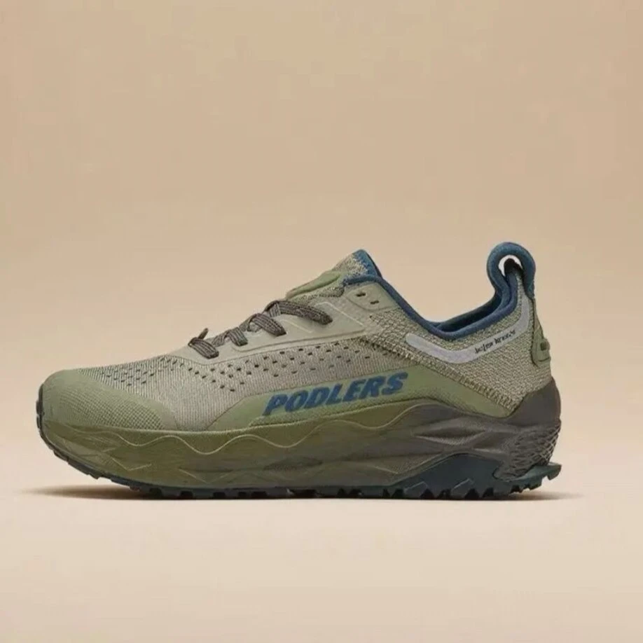 新款宽楦越野大码跑鞋军绿40贾卡网面男女户外减震防滑登山女鞋