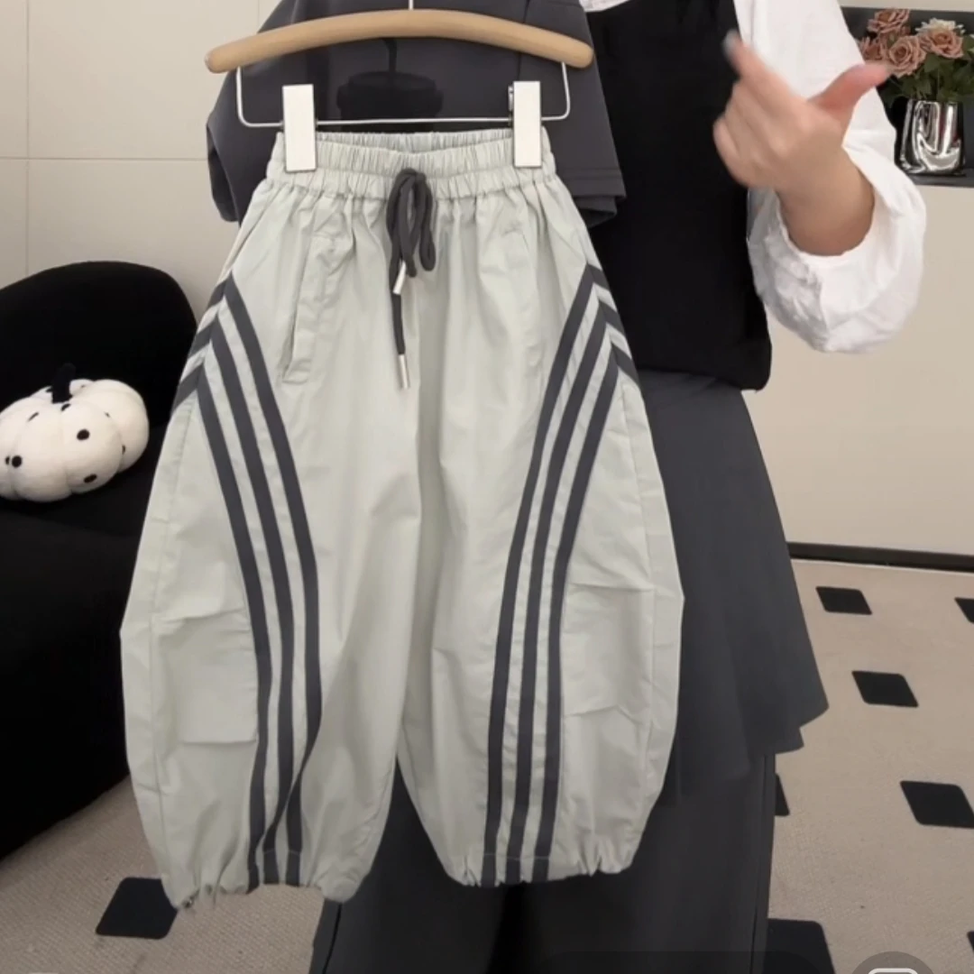 男童防蚊裤夏季薄款工装裤2025新款儿童中童宽松运动裤休闲长裤子