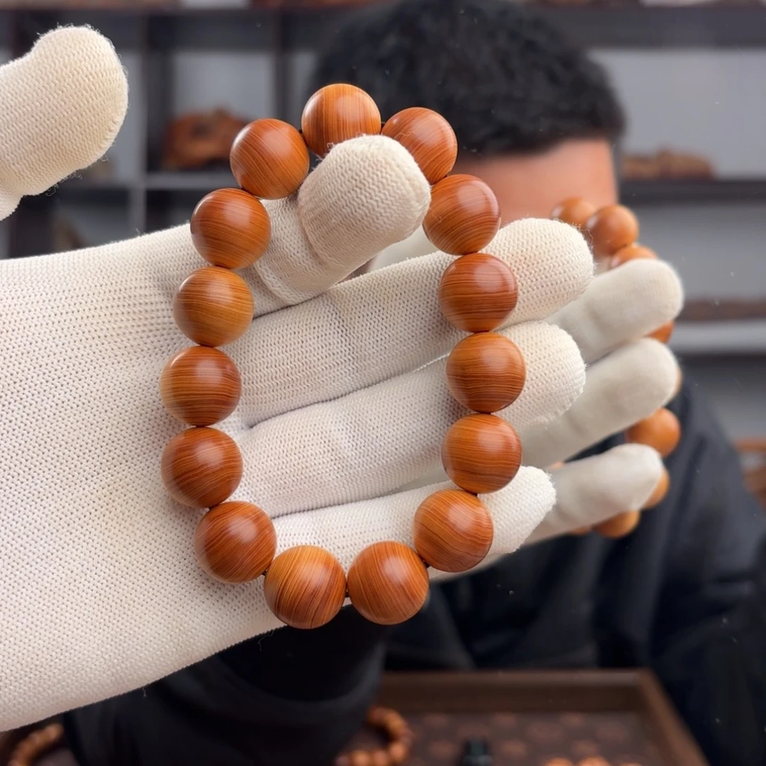 手串/手链柏木（崖柏）1.5五灵脂咸甜香骨料蚕丝纹