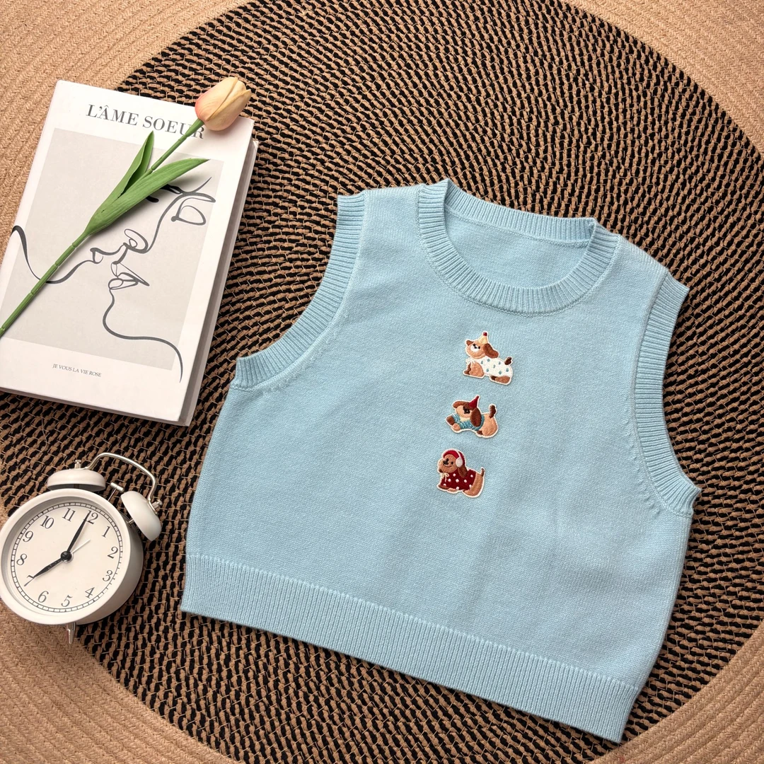 【童装】新款春季学院风男宝女宝时尚休闲毛衣马甲