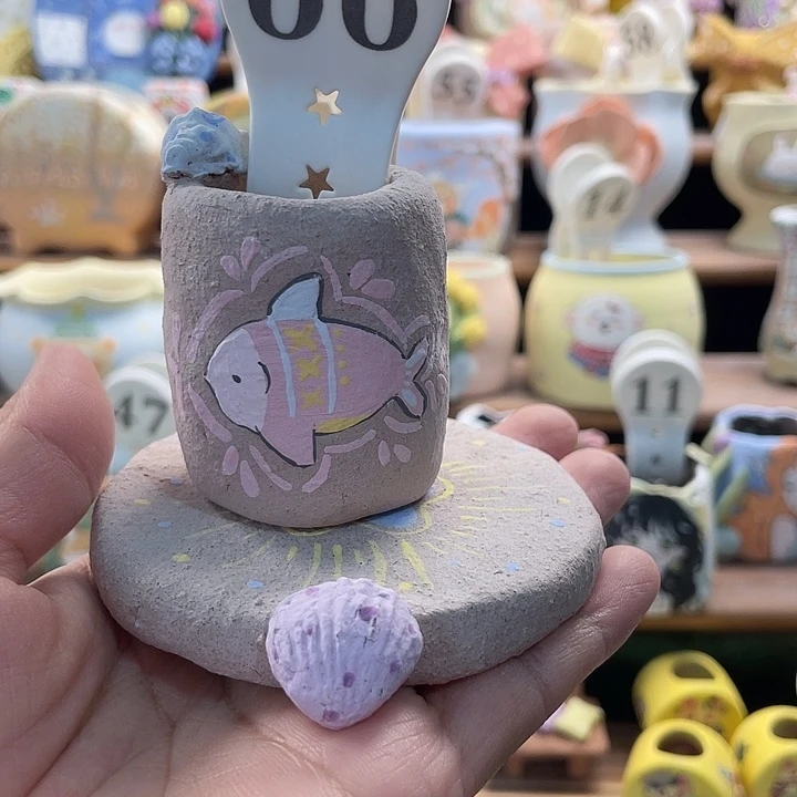 66……手工手绘花盆