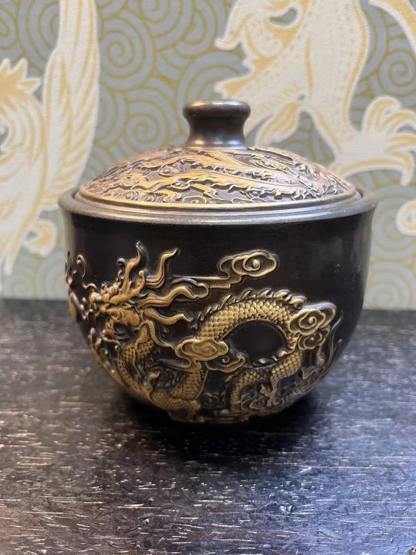 【闪购链接】铜龙凤茶叶罐