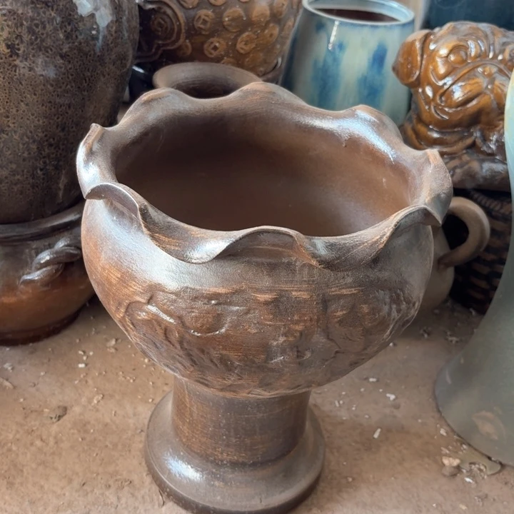 紫砂花盆口径24/30有孔