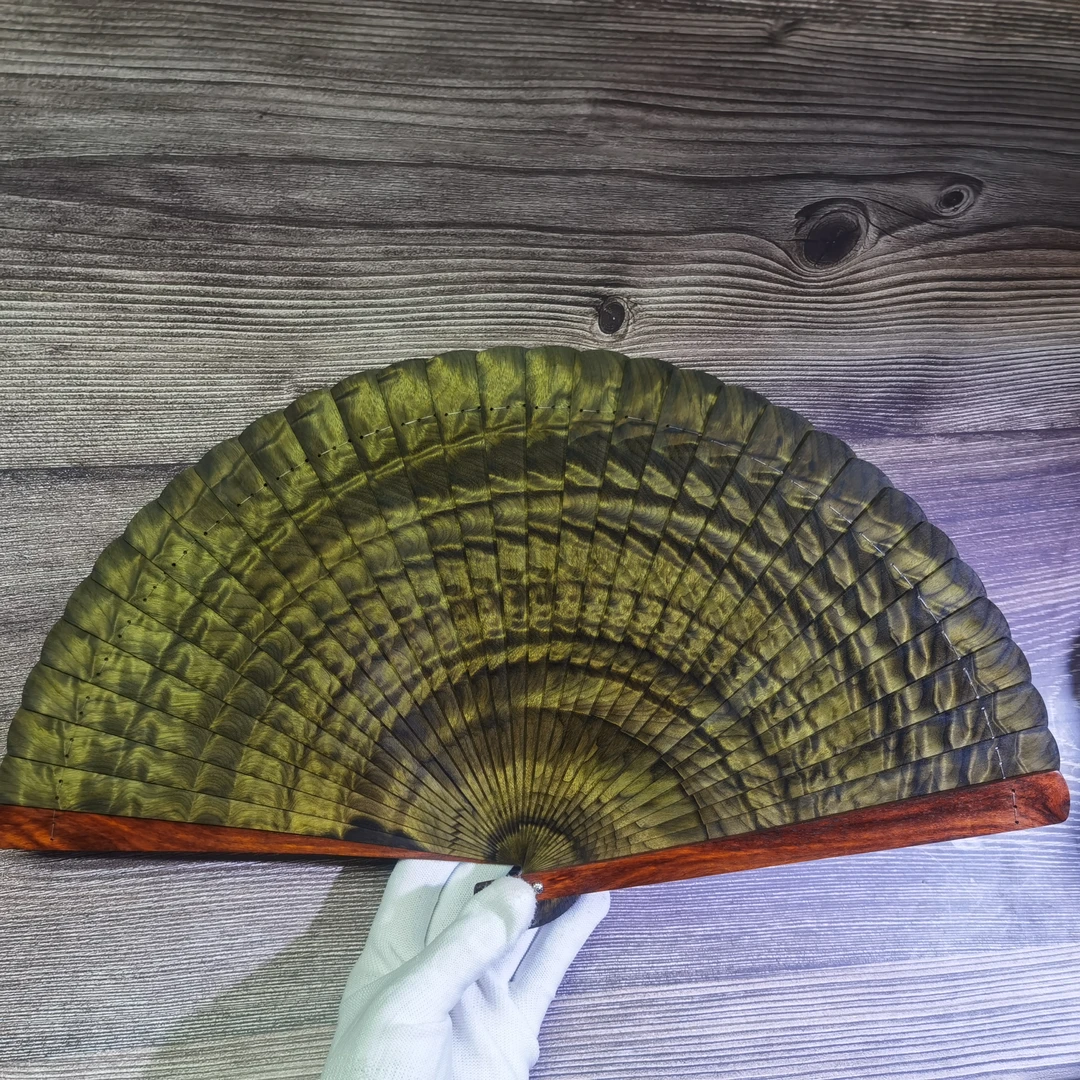 阴阳折扇金丝楠木阴沉木苏扇自用收藏送礼摆件小高货私人订制刻字