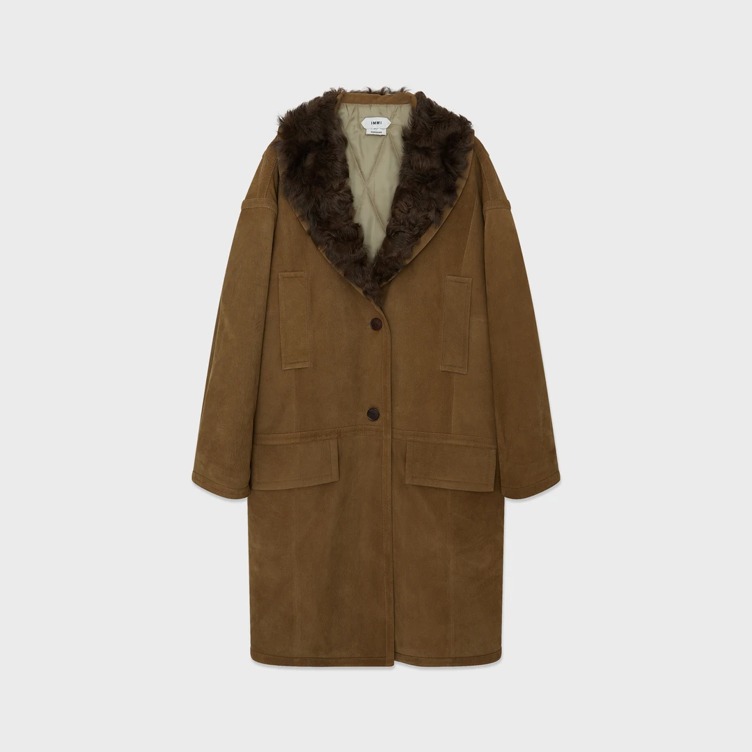 IMMI  设计师品牌25冬季新品绗棉翻领宽肩大衣