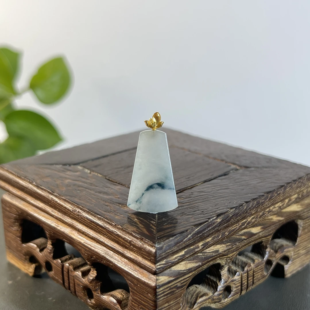 JXA04-26 天然缅甸A货翡翠 18K扣无事牌