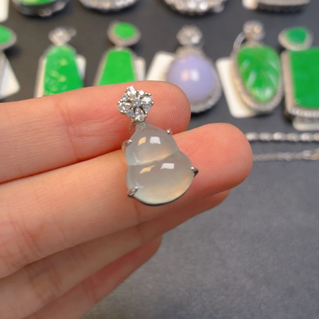 翡翠银S925镶嵌颈饰