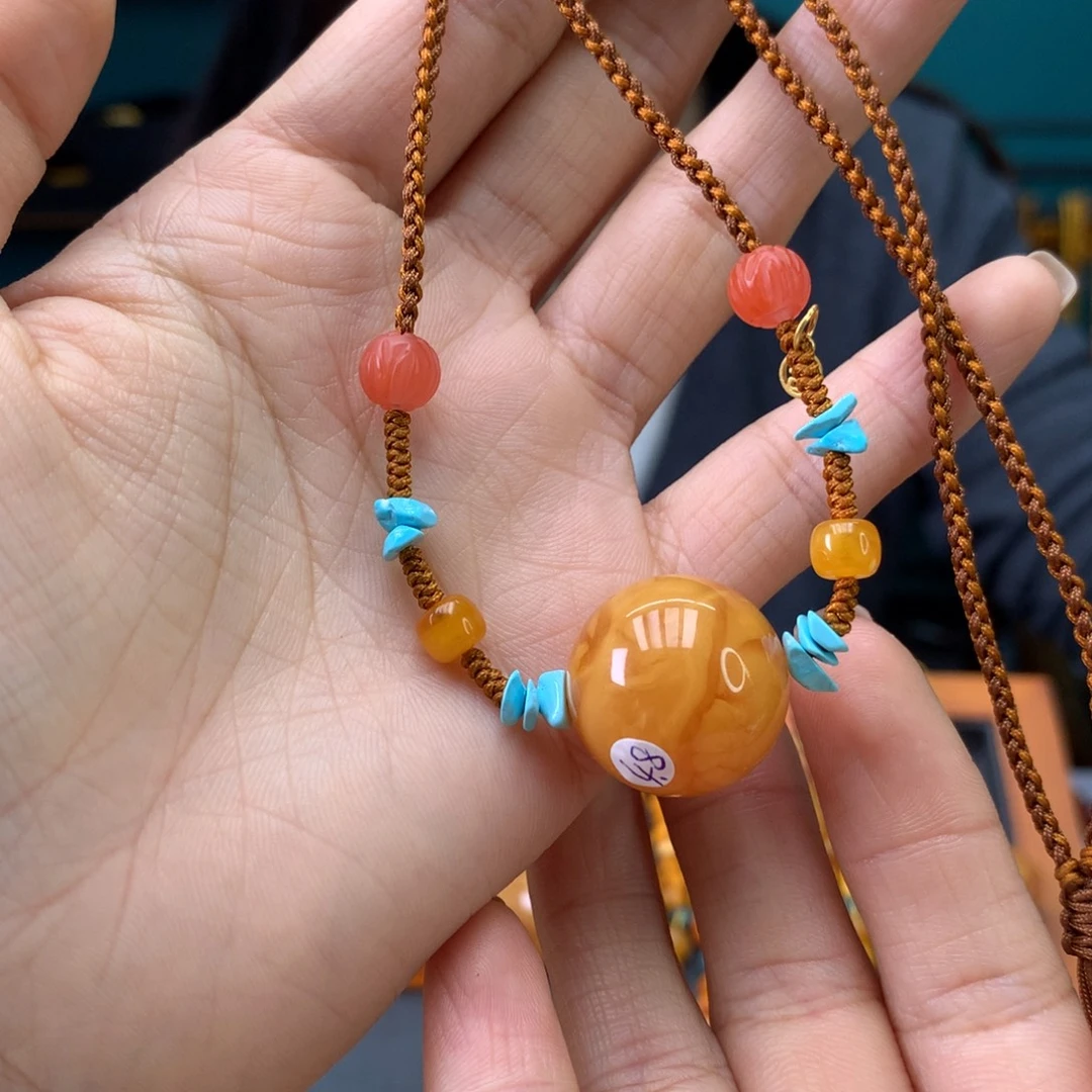 蜜蜡未镶嵌颈饰天然