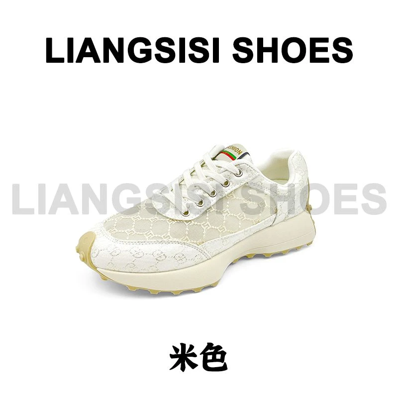 p梁思思SHOES新款时尚网面厚底阿甘鞋单鞋-XH888