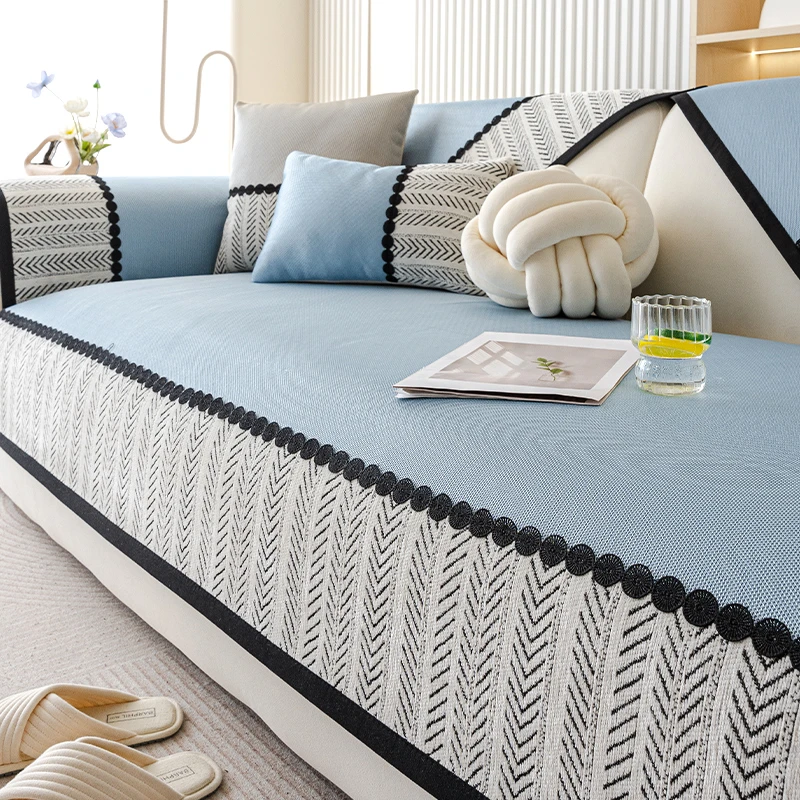 索菲娜冰丝沙发坐垫夏季专用凉席垫2025新款轻奢防滑凉感沙发垫子